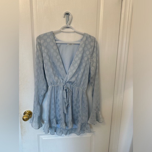 Tularosa Bishop Romper in Sky Blue - Picture 4 of 5